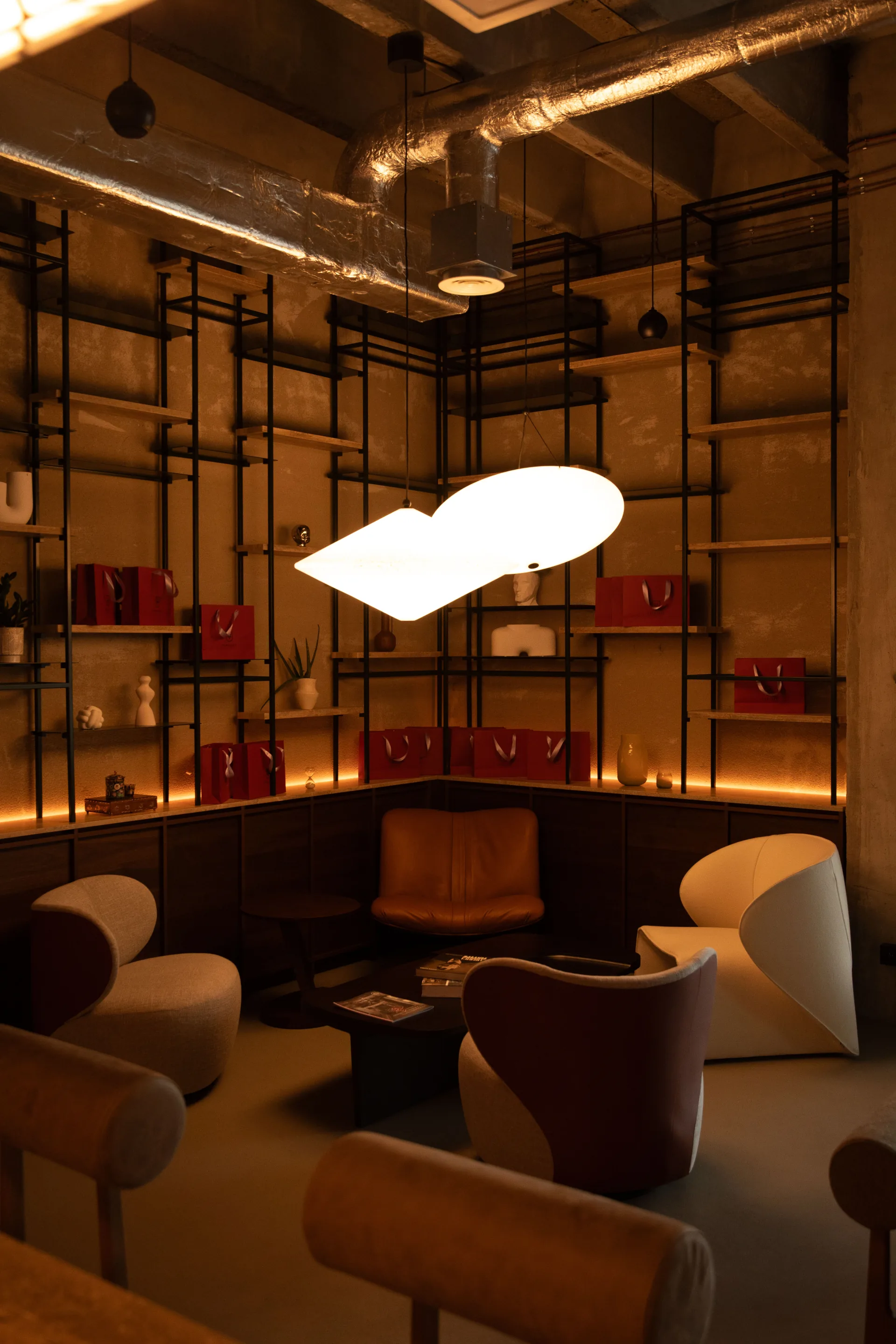 Work lounge inside Vanguard — 2