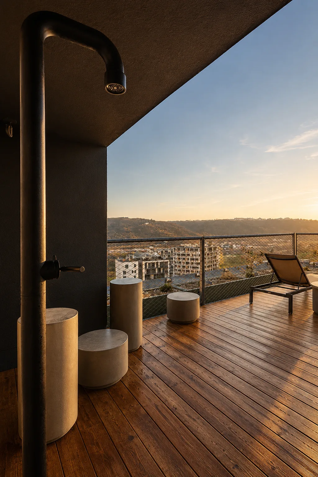 Rooftop with the panoramic sauna above the Vltava — 2